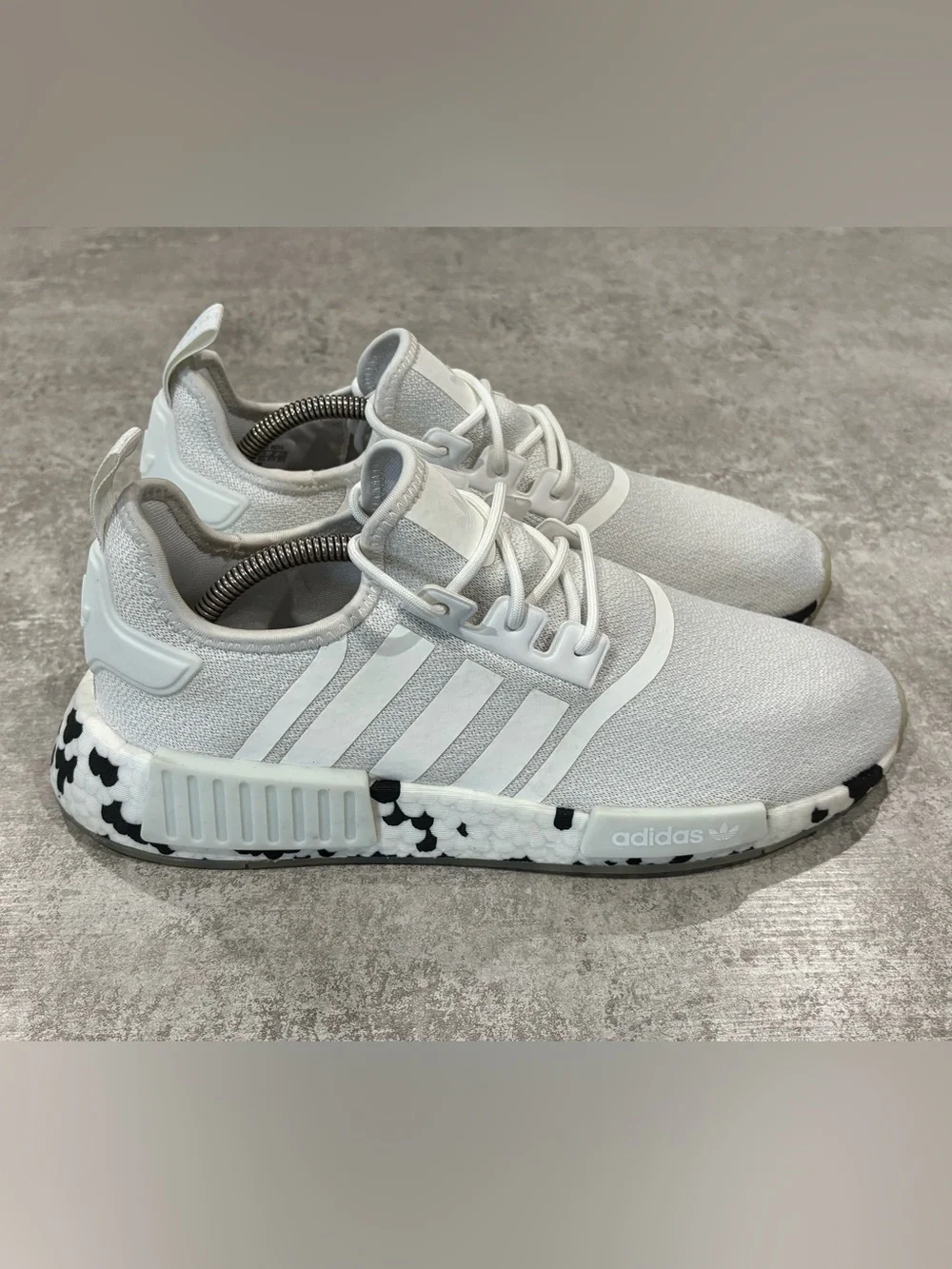 Adidas NMD R1 Wht Speckled Camo Sole Running Sneakers
